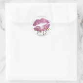 Sticker Rond Alors Parties scintillant rose lèvres 3 - Tester (Sac)
