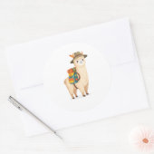 Sticker Rond Alpaca Aventure (Enveloppe)