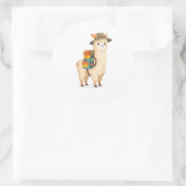 Sticker Rond Alpaca Aventure (Sac)