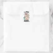 Sticker Rond Alpaca love music (Sac)