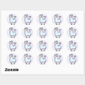 Sticker Rond Alpaca merci classique collant rond (Feuille)