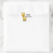Sticker Rond Alpacas a mangé mes devoirs (Sac)