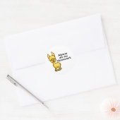 Sticker Rond Alpacas a mangé mes devoirs (Enveloppe)