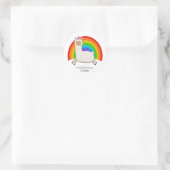 Sticker Rond Alpacorn Rainbow (Sac)