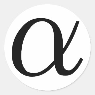 Sticker Rond Alpha