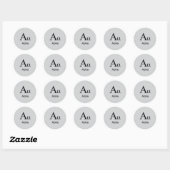 Sticker Rond Alpha alphabet grec (Feuille)