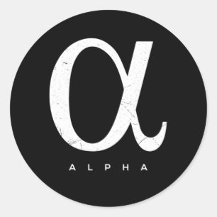 Sticker Rond Alpha grec