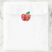 Sticker Rond Alphabet Apple (Sac)