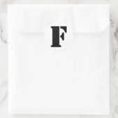 Sticker Rond Alphabet au crayon par Lettre Janz F Blanc (Sac)