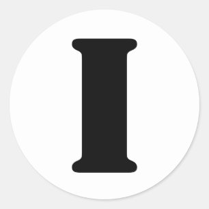 Sticker Rond Alphabet au crayon par lettre Janz I Blanc