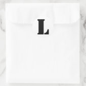 Sticker Rond Alphabet au crayon par lettre Janz L Blanc (Sac)
