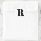 Sticker Rond Alphabet au crayon par lettre Janz R Blanc (Sac)