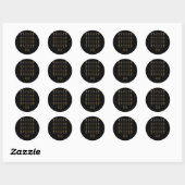 Sticker Rond Alphabet braille Blind Art (Feuille)