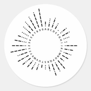 Sticker Rond Alphabet Code Morse