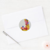 Sticker Rond Alphabet J en fleurs (Enveloppe)