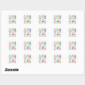 Sticker Rond Alphabet russe (Feuille)