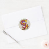 Sticker Rond Alphabet S en fleurs (Enveloppe)