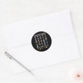Sticker Rond Alphabet spatial Astronomie Enseignant en sciences (Enveloppe)