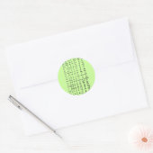 Sticker Rond Alphabet syrien ancien (Enveloppe)