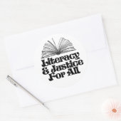 Sticker Rond Alphabétisation et justice pour tous (Enveloppe)