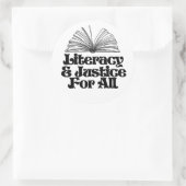 Sticker Rond Alphabétisation et justice pour tous (Sac)