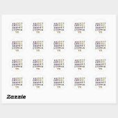 Sticker Rond Alphabets (Feuille)