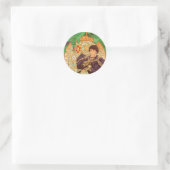 Sticker Rond Alphonse Mucha Prince et Dragon (Sac)
