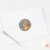 Sticker Rond Alphonse Mucha , “Zodiac” (Enveloppe)