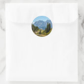 Sticker Rond Alpine Mountains, scenic landscape, (Sac)