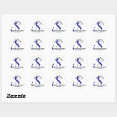Sticker Rond ALS Je soutiens ceux qui combattent (Feuille)