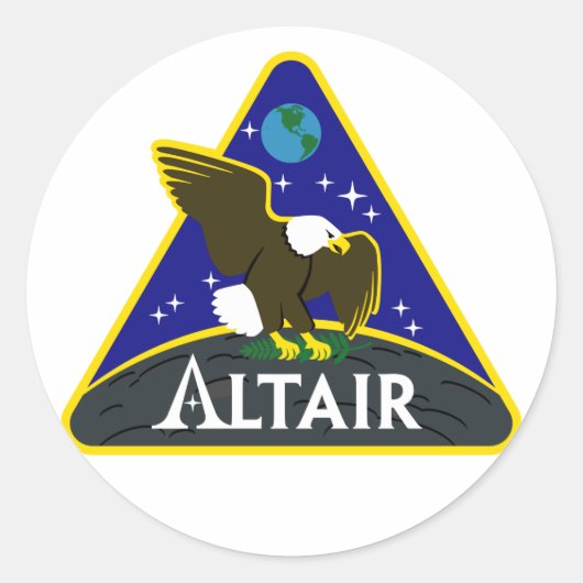 Sticker Rond ALTAIR Véhicule d'exploration lunaire (Devant)