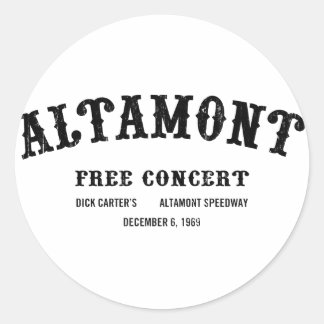 Sticker Rond Altamont Free Concert