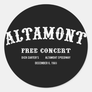 Sticker Rond Altamont Free Concert