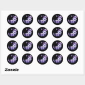 Sticker Rond Alzheimer Panseuse florale pourpre Alzheimer et 39 (Feuille)