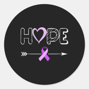Sticker Rond Alzheimerheimer Ribbon Heimer Sensibilisation aux