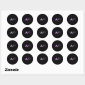Sticker Rond Alzheimerheimer Ribbon Heimer Sensibilisation aux  (Feuille)