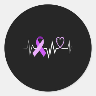Sticker Rond Alzheimerheimer Ribbon Heimer Sensibilisation aux 