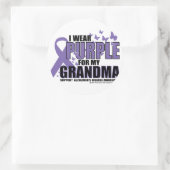 Sticker Rond Alzheimers Purple Pour GRANDMA (Sac)