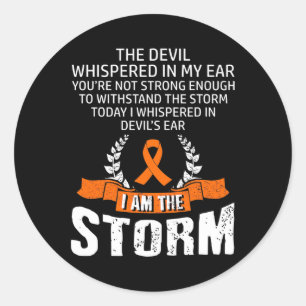 Sticker Rond Am The Storm Leukemia Sensibilisation