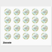 Sticker Rond Amalfi Coast Amore Italy Wedding (Feuille)