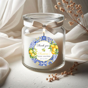 Sticker Rond Amalfi Coast Baby shower italien en faveur