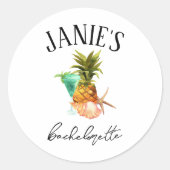 Sticker Rond Amalfi Coast Bachelorte | Beach Bach Party (Devant)