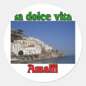 Sticker Rond Amalfi Italie (Devant)