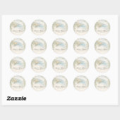 Sticker Rond Amalfi Reverie — Mediterranean Coastal Wedding (Feuille)