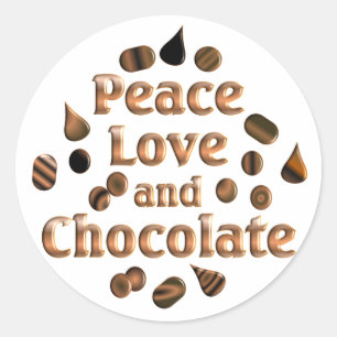 Sticker Rond Amant au chocolat