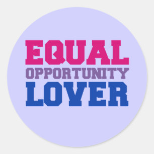 Sticker Rond Amant de l'égalité des chances