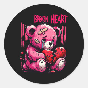 Sticker Rond Amant Perdant Goutte Blessure Cœur Brisé Douleur O