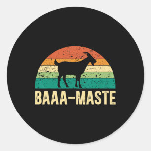 Sticker Rond Amante de yoga Aa-maste Dame de méditation spiritu