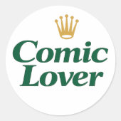 Sticker Rond Amateur de Bande Dessinée Conception Gras (Devant)