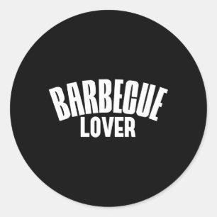 Sticker Rond Amateur de barbecue drôle de grillade BBQ
